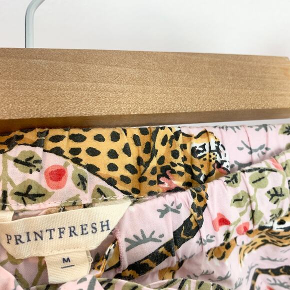 Printfresh Leopard Print Pajama Set in White and Brown - Picture 10 of 11